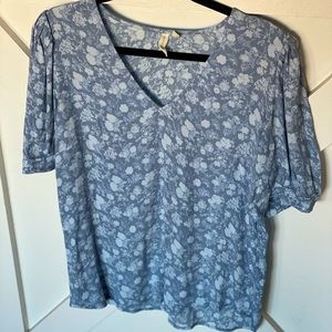 Treasure & Bond Floral V Neck Blouse